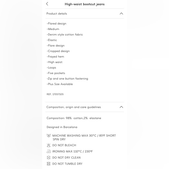 NWOT—Never worn Boot cut cropped jeans with slight flare-Mango - Picture 7 of 7